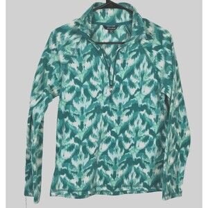 Eddie Bauer Womens Activewear Fleece 1/4 Zip top Size XS Multi Color